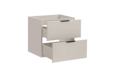 Waschbeckenunterschrank Ardena Kaschmir matt 60 × 57 × 46 cm mit 2 Schubladen – Ansicht 3