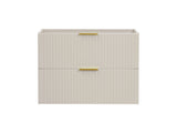 Waschbeckenunterschrank Ardena Kaschmir matt 80 × 57 × 46 cm mit 2 Schubladen – Ansicht 2