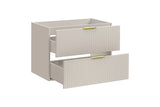 Waschbeckenunterschrank Ardena Kaschmir matt 80 × 57 × 46 cm mit 2 Schubladen – Ansicht 3