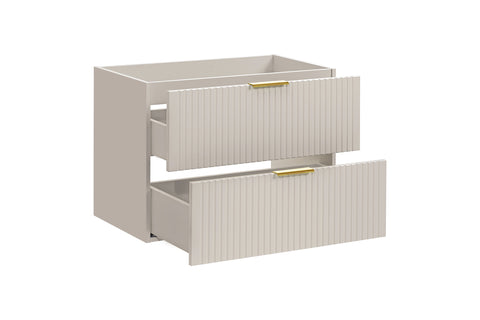 Waschbeckenunterschrank Ardena Kaschmir matt 80 × 57 × 46 cm mit 2 Schubladen – Ansicht 3