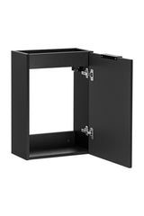 Waschbeckenunterschrank Ardena Matt Black / Graphite Inner Side 40 × 57 × 22 cm mit 1 Tür – Ansicht 2