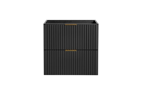Waschbeckenunterschrank Ardena Matt Black / Graphite Inner Side 60 × 57 × 46 cm mit 2 Schubladen – Ansicht 4