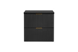 Waschbeckenunterschrank Ardena Matt Black / Graphite Inner Side 60 × 57 × 46 cm mit 2 Schubladen – Ansicht 6