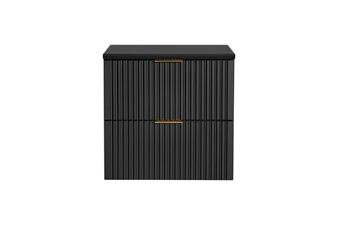 Waschbeckenunterschrank Ardena Matt Black / Graphite Inner Side 60 × 57 × 46 cm mit 2 Schubladen – Ansicht 6