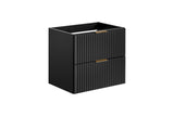 Waschbeckenunterschrank Ardena Matt Black / Graphite Inner Side 60 × 57 × 46 cm mit 2 Schubladen – Ansicht 8