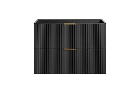 Waschbeckenunterschrank Ardena Matt Black / Graphite Inner Side 80 × 57 × 46 cm mit 2 Schubladen – Ansicht 5