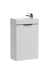 Waschbeckenunterschrank Ardena Weiß matt 40 × 57 × 22 cm mit 1 Tür – Ansicht 2