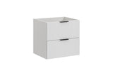 Waschbeckenunterschrank Ardena Weiß matt 60 × 57 × 46 cm mit 2 Schubladen – Ansicht 3