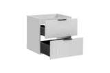 Waschbeckenunterschrank Ardena Weiß matt 60 × 57 × 46 cm mit 2 Schubladen – Ansicht 5