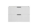 Waschbeckenunterschrank Ardena Weiß matt 80 × 57 × 46 cm mit 2 Schubladen – Ansicht 2