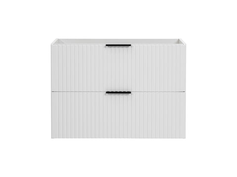 Waschbeckenunterschrank Ardena Weiß matt 80 × 57 × 46 cm mit 2 Schubladen – Ansicht 2