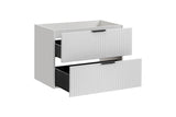 Waschbeckenunterschrank Ardena Weiß matt 80 × 57 × 46 cm mit 2 Schubladen – Ansicht 4