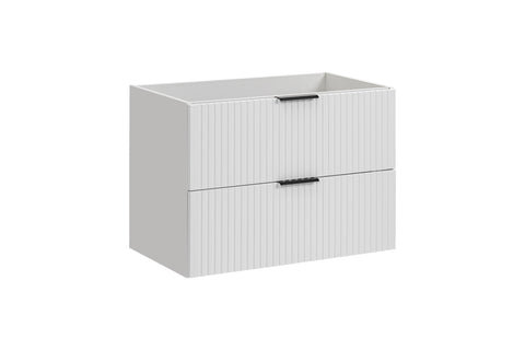 Waschbeckenunterschrank Ardena Weiß matt 80 × 57 × 46 cm mit 2 Schubladen – Ansicht 5