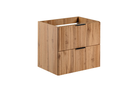 Waschbeckenunterschrank Ardena Wotan Eiche 60 × 57 × 46 cm mit 2 Schubladen – Ansicht 6