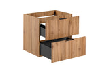 Waschbeckenunterschrank Ardena Wotan Eiche 60 × 57 × 46 cm mit 2 Schubladen – Ansicht 7