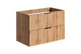 Waschbeckenunterschrank Ardena Wotan Eiche 80 × 57 × 46 cm mit 2 Schubladen – Ansicht 7
