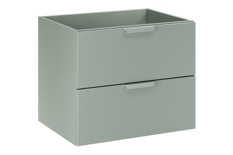 Waschbeckenunterschrank Asteya Grün matt 60 × 50 × 45,6 cm mit 2 Schubladen