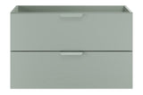 Waschbeckenunterschrank Asteya Grün matt 80 × 50 × 45,6 cm mit 2 Schubladen – Ansicht 2