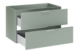 Waschbeckenunterschrank Asteya Grün matt 80 × 50 × 45,6 cm mit 2 Schubladen – Ansicht 3