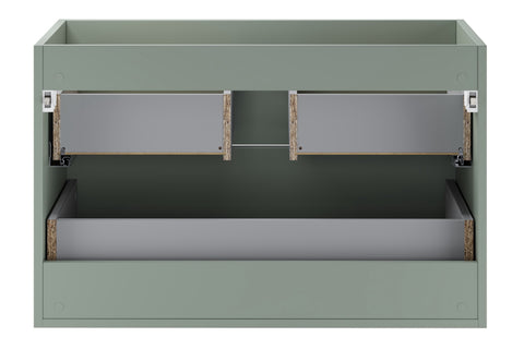 Waschbeckenunterschrank Asteya Grün matt 80 × 50 × 45,6 cm mit 2 Schubladen – Ansicht 4