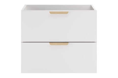 Waschbeckenunterschrank Asteya Weiß matt 60 × 50 × 45,6 cm mit 2 Schubladen – Ansicht 2