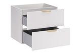Waschbeckenunterschrank Asteya Weiß matt 60 × 50 × 45,6 cm mit 2 Schubladen – Ansicht 3