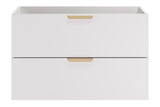 Waschbeckenunterschrank Asteya Weiß matt 80 × 50 × 45,6 cm mit 2 Schubladen – Ansicht 3