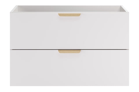 Waschbeckenunterschrank Asteya Weiß matt 80 × 50 × 45,6 cm mit 2 Schubladen – Ansicht 3
