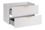 Waschbeckenunterschrank Asteya Weiß matt 80 × 50 × 45,6 cm mit 2 Schubladen – Ansicht 4