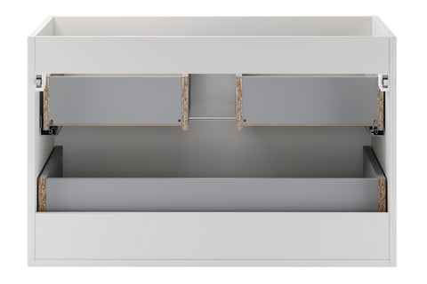 Waschbeckenunterschrank Asteya Weiß matt 80 × 50 × 45,6 cm mit 2 Schubladen – Ansicht 5