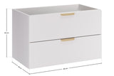 Waschbeckenunterschrank Asteya Weiß matt 80 × 50 × 45,6 cm mit 2 Schubladen – Ansicht 8