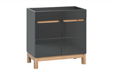 Waschbeckenunterschrank Balvina Grau Hochglanz 60 × 84 × 45 cm mit 2 Türen – Ansicht 2