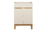 Waschbeckenunterschrank Balvina Kaschmir matt 60 × 84 × 46 cm mit 2 Türen – Ansicht 2