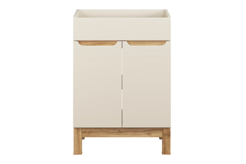 Waschbeckenunterschrank Balvina Kaschmir matt 60 × 84 × 46 cm mit 2 Türen – Ansicht 2