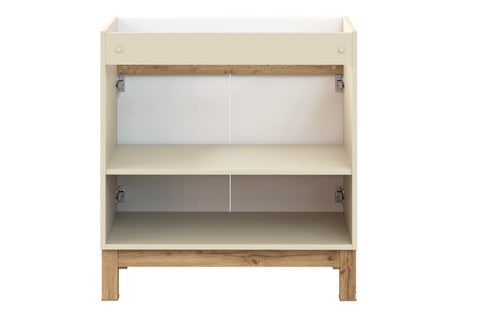 Waschbeckenunterschrank Balvina Kaschmir matt 80 × 84 × 46 cm mit 2 Türen – Ansicht 4