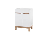 Waschbeckenunterschrank Balvina Weiß Hochglanz 60 × 84 × 45,5 cm mit 2 Türen
