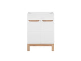 Waschbeckenunterschrank Balvina Weiß Hochglanz 60 × 84 × 45,5 cm mit 2 Türen – Ansicht 2