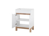 Waschbeckenunterschrank Balvina Weiß Hochglanz 60 × 84 × 45,5 cm mit 2 Türen – Ansicht 3