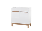 Waschbeckenunterschrank Balvina Weiß Hochglanz 80 × 84 × 45,5 cm mit 2 Türen – Ansicht 2