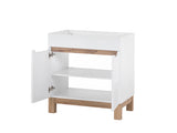 Waschbeckenunterschrank Balvina Weiß Hochglanz 80 × 84 × 45,5 cm mit 2 Türen – Ansicht 4