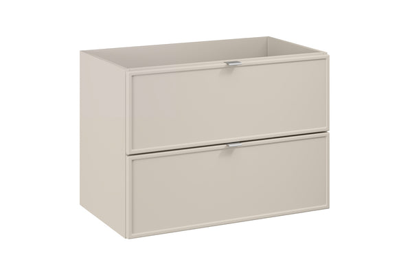 Waschbeckenunterschrank Bellisa Kaschmir matt 80 × 57 × 46 cm mit 2 Schubladen