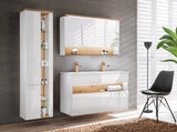 Waschbeckenunterschrank Belmara Weiß 120 × 68 × 46 cm mit 1 Schublade – Ansicht 2