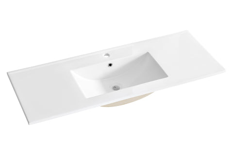 Waschbeckenunterschrank Belmara Weiß 120 × 68 × 46 cm mit 1 Schublade – Ansicht 7