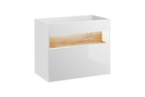 Waschbeckenunterschrank Belmara Weiß 80 × 68 × 46 cm mit 1 Schublade – Ansicht 3