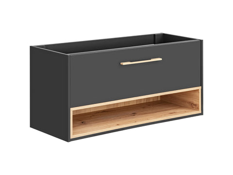 Waschbeckenunterschrank Bornella Cosmos Grau 120 × 57 × 46 cm mit 1 Schublade – Ansicht 3