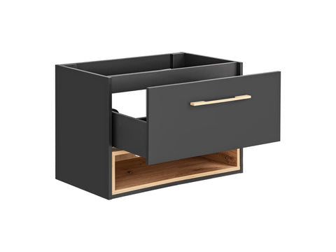 Waschbeckenunterschrank Bornella Cosmos Grau 80 × 57 × 46 cm mit 1 Schublade – Ansicht 2