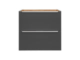 Waschbeckenunterschrank Caprena Cosmos Grau 60 × 57 × 46 cm mit 2 Schubladen – Ansicht 2