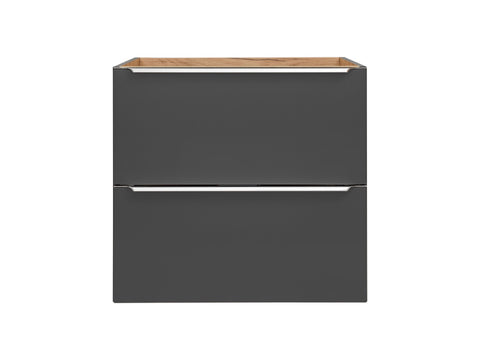 Waschbeckenunterschrank Caprena Cosmos Grau 60 × 57 × 46 cm mit 2 Schubladen – Ansicht 2
