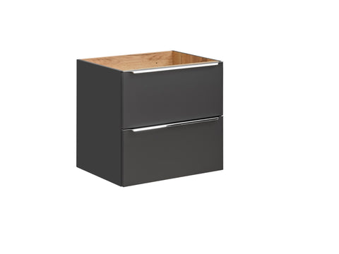 Waschbeckenunterschrank Caprena Cosmos Grau 60 × 57 × 46 cm mit 2 Schubladen – Ansicht 3