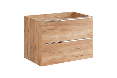 Waschbeckenunterschrank Caprena Golden Craft Eiche 80 × 57 × 46 cm mit 2 Schubladen